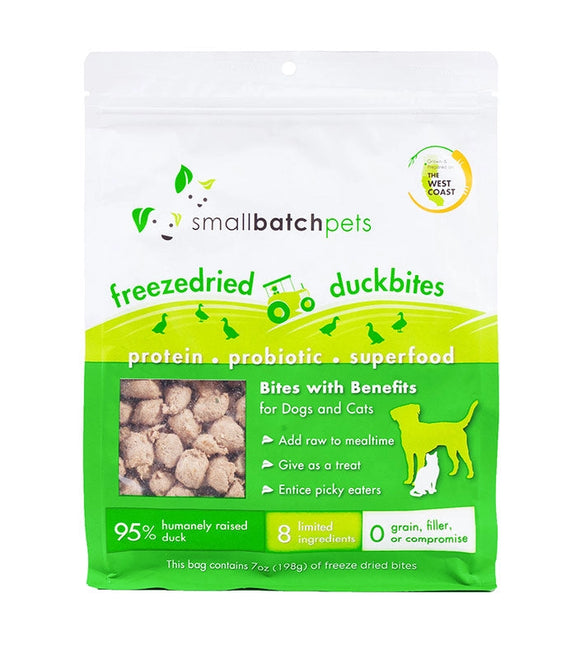 Smallbatch Duck Super Booster Grain Free Freeze Dried Raw Treats For Dogs And Cats