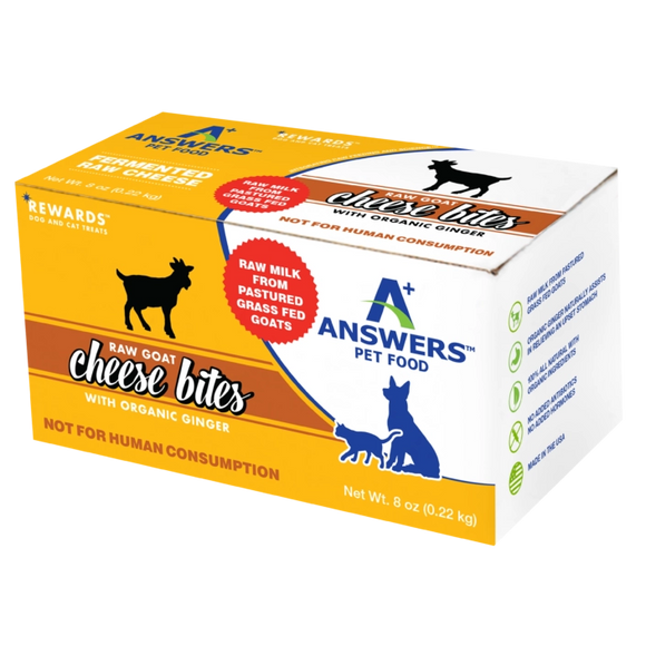 Answers Rewards Goat Cheese Bites Organic Ginger Frozen Raw Treats For Dogs