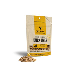 Vital Essentials Duck Liver Freeze Dried Treats For Cat