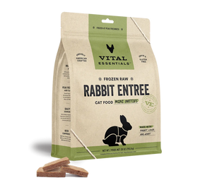 Vital Essentials Rabbit Mini Patties Frozen Raw Food For Cat