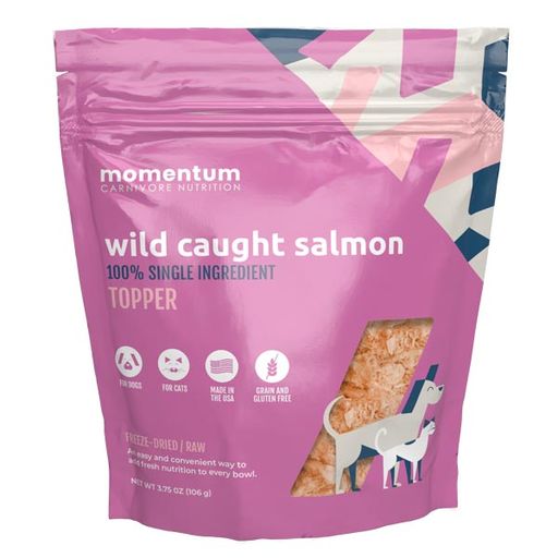Momentum Wild Caught Salmon Topper Freeze-Dried Raw Food For Dog & Cat
