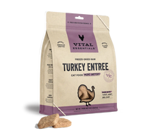 Vital Essentials Turkey Entree Mini Patties Freeze Dried Raw Food For Cat