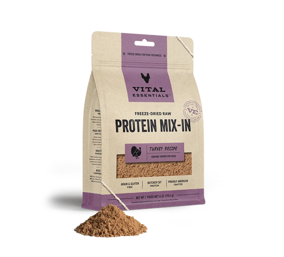 Vital Essentials Protein Mix In Turkey Recipe Ground Topper Freeze Dried Raw Food For Dog
