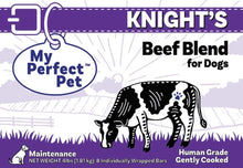 My Perfect Pet Knights Beef Vegetable Blend Gently Cooked Grain Free Frozen Food For Dogs