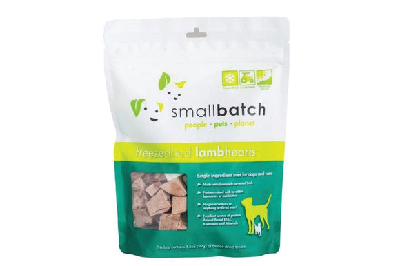 Smallbatch Lamb Hearts Grain Free Freeze Dried Raw Treats For Dogs And Cats