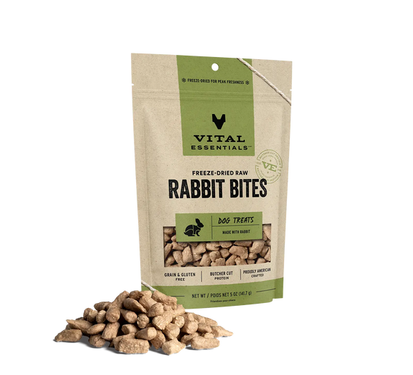 Vital Essentials Rabbit Bites Freeze Dried Treats For Dog
