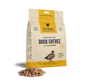 Vital Essentials Duck Entree Mini Nibs Freeze Dried Raw Food For Cat