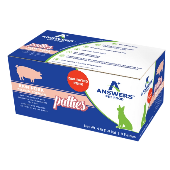Answers Detailed Pork Formula Patties Frozen Raw Food For Dogs