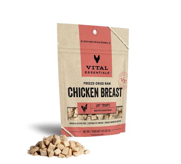 Vital Essentials Chicken Breast Freeze Dried Treats For Cat