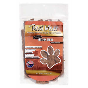 Real Meat Dog Treat Venison Long Strips 8 oz