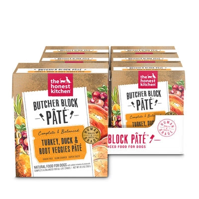 The Honest Kitchen Butcher Block Pate All Life Stage Turkey Duck & Root Veggies Grain Free Wet Dog Food