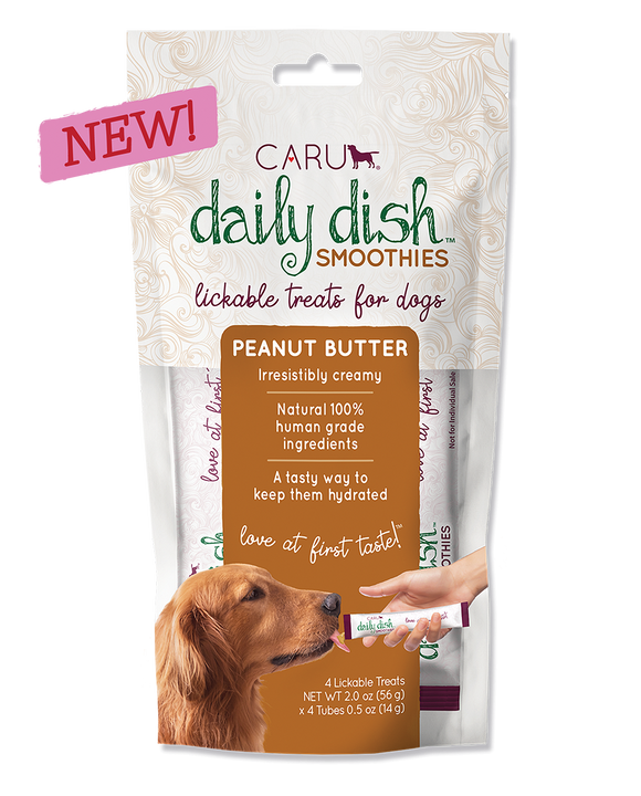 Caru Daily Dish Smoothies Lickable Peanut Butter Treats For Dogs