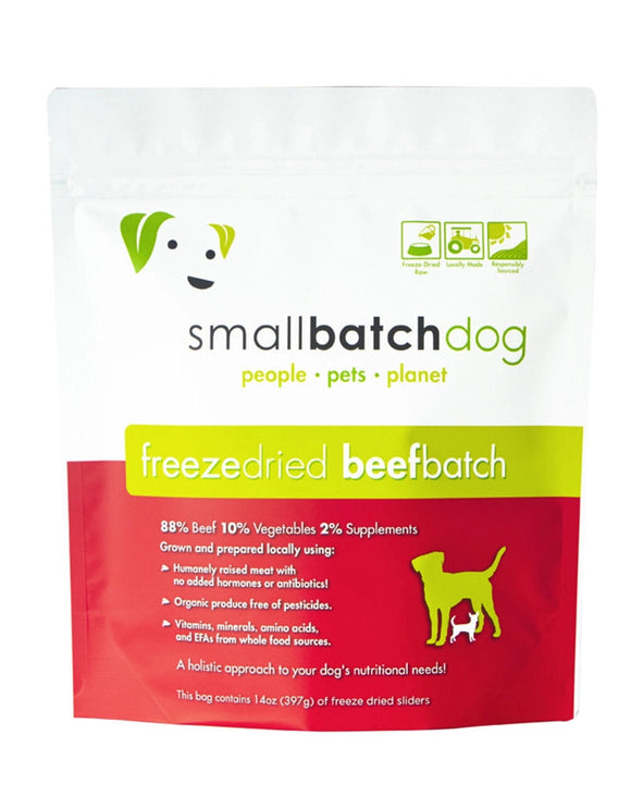 Smallbatch Beef Batch Sliders Grain Free Freeze Dried Raw Food For Dogs