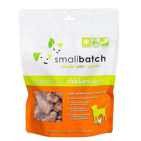 Smallbatch Chicken Hearts Grain Free Freeze Dried Raw Treats For Dogs And Cats