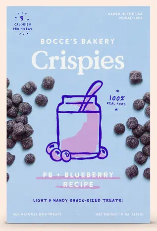 Bocce’s Bakery Peanut Butter Blueberry Crispies Treats For Dogs
