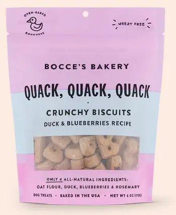 Bocce’s Bakery Quack Quack Quack Crunchy Biscuits Treats For Dogs
