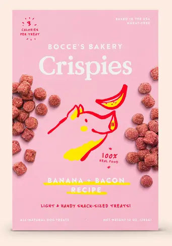 Bocce’s Bakery Banana Bacon Crispies Treats For Dogs