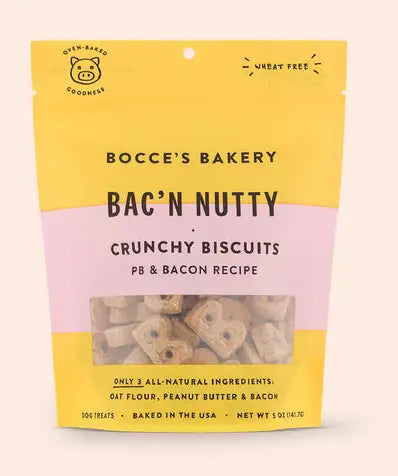 Bocce’s Bakery Bac N Nutty Crunchy Biscuits Treats For Dogs
