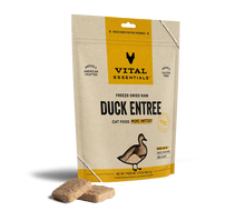 Vital Essentials Duck Entree Mini Patties Freeze Dried Raw Food For Cat