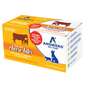Answers Reward Cow Cheese Bites Organic Turmeric Black Pepper Frozen Raw Treats For Dogs