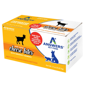 Answers Rewards Goat Cheese Bites Organic Turmeric Frozen Raw Treats For Dogs