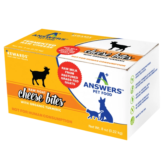 Answers Rewards Goat Cheese Bites Organic Turmeric Frozen Raw Treats For Dogs