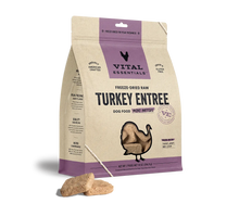 Vital Essentials Turkey Entree Mini Patties Freeze Dried Raw Food For Dog