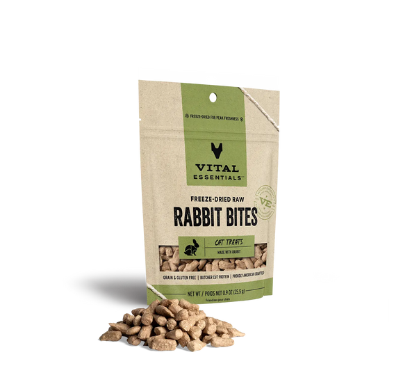Vital Essentials Rabbit Bites Freeze Dried Treats For Cat