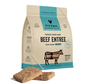 Vital Essentials Beef Entree Patties Freeze Dried Raw Food For Dog