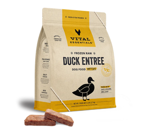 Vital Essentials Duck Entree Patties Frozen Raw Food For Dog