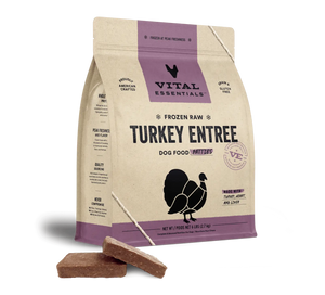 Vital Essentials Turkey Entree Patties Frozen Raw Food For Dog