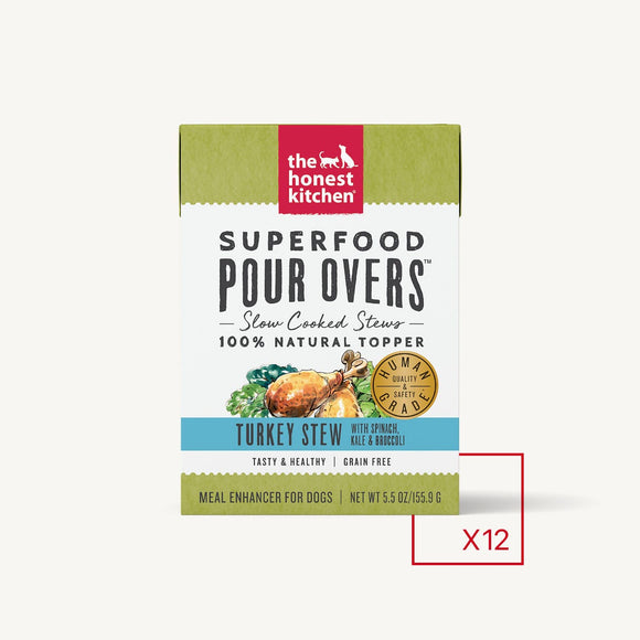 The Honest Kitchen Superfood Pour Overs Turkey Stew With Veggies Dog Food Topper