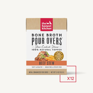 The Honest Kitchen Bone Broth Pour Overs Beef Stew With Veggies Dog Food Topper