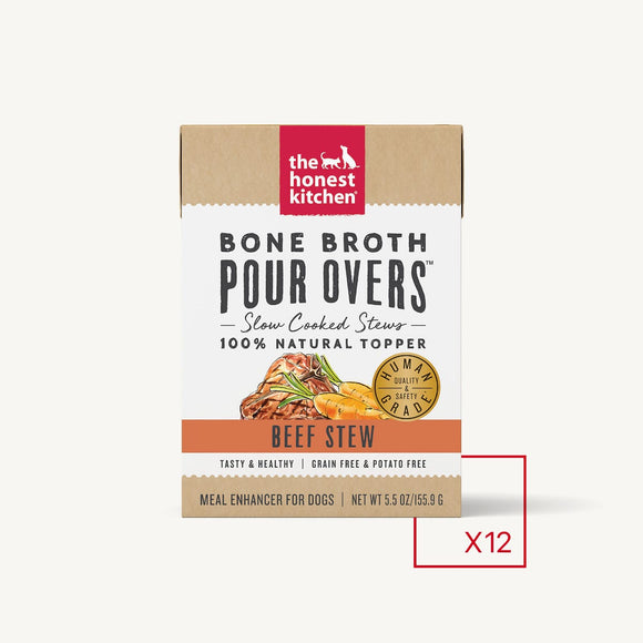 The Honest Kitchen Bone Broth Pour Overs Beef Stew With Veggies Dog Food Topper