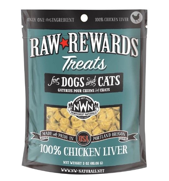 Northwest Naturals Chicken Liver Grain Free Raw Rewards Freeze Dried Treats For Dogs And Cats