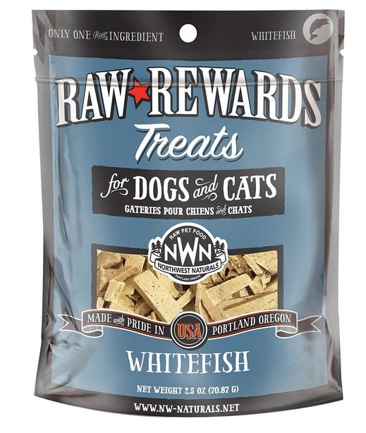 Northwest Naturals Whitefish Grain Free Raw Rewards Freeze Dried Treats For Dogs And Cats