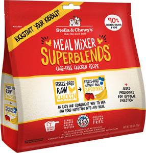 Stella & Chewy's Meal Mixers Superblends Cage Free Chicken Recipe Grain Free Freeze Dried Raw Dog Food