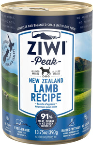 Ziwi Peak Lamb Grain Free Canned Wet Food For Dogs