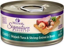 Wellness Core Signature Selects Flaked Skipjack Tuna & Shrimp Entree in Broth Grain Free Canned Cat Food