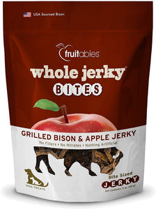 Fruitables Whole Jerky Bites Grilled Bison & Apple Flavor Grain Free Dog Treat
