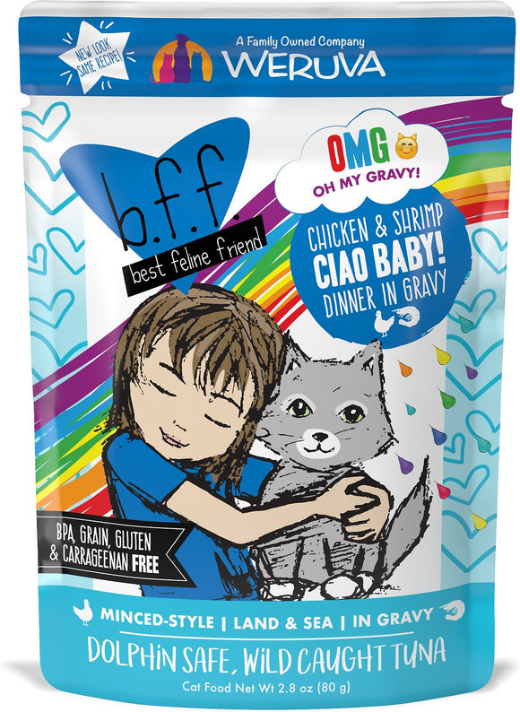 Weruva Cat Bff Omg Ciao Baby! Chicken & Shrimp Dinner In Gravy Grain Free Wet Cat Food