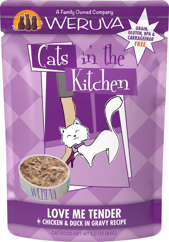 Weruva Cats In The Kitchen Love Me Tender Chicken & Duck In Gravy Recipe Grain Free Wet Cat Food