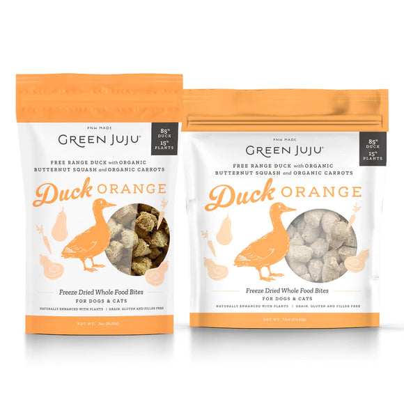 Green Juju Whole Food Freeze Dried Duck Treats For Dogs & Cats