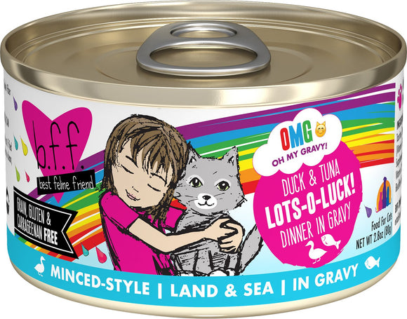 Weruva Cat Bff Omg Lots-o-luck! Duck & Tuna Dinner In Gravy Grain Free Wet Cat Food