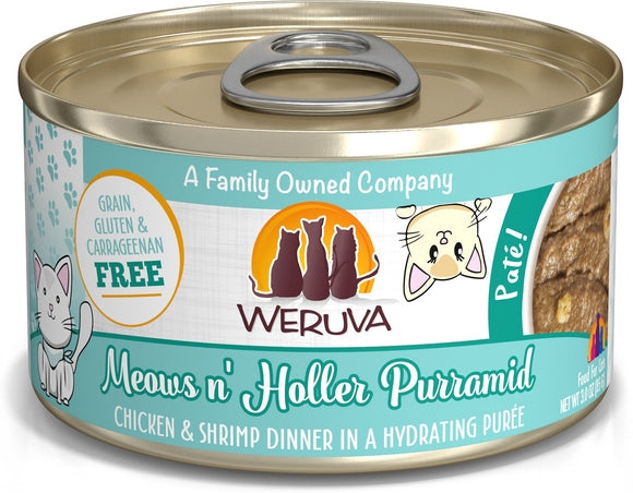 Weruva Classic Cat Meows N Holler Purramid Chicken & Shrimp Dinner In A Hydrating Puree Wet Cat Food