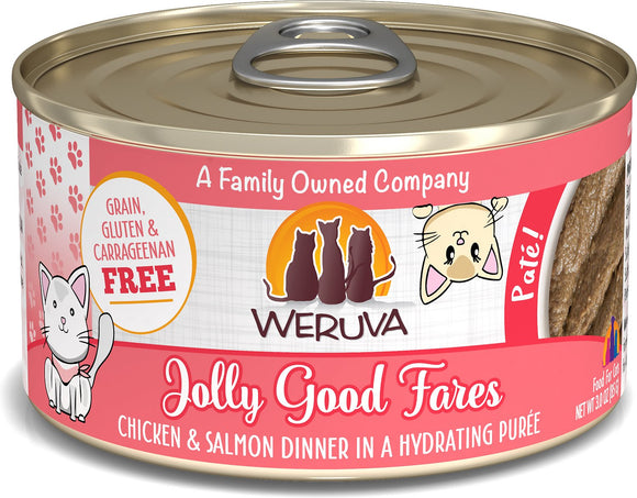 Weruva Classic Cat Jolly Good Fares Chicken & Salmon Dinner In A Hydrating Puree Wet Cat Food