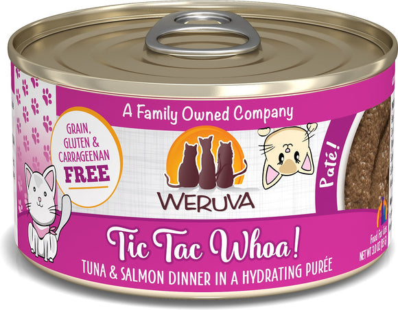 Weruva Classic Cat Tic Tac Whoa Tuna & Salmon Dinner In A Hydrating Puree Wet Cat Food
