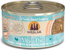 Weruva Classic Cat Stew's Clues Turkey, Chicken & Salmon Dinner In Gravy Wet Cat Food