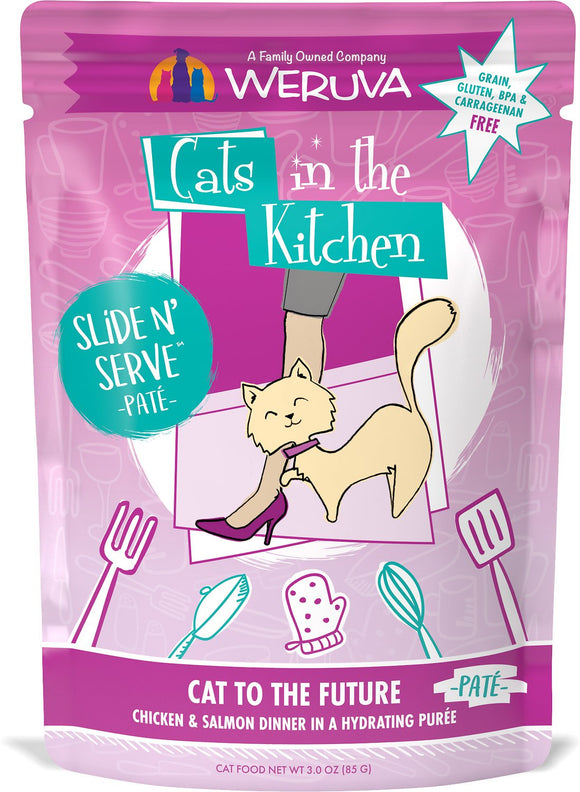 Weruva Cats In The Kitchen Cat To The Future With Chicken & Salmon Dinner In A Hydrating Puree Grain Free Wet Cat Food
