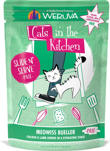 Weruva Cats In The Kitchen Meowiss Bueller With Chicken & Lamb Dinner In A Hydrating Puree Grain Free Wet  Cat Food
